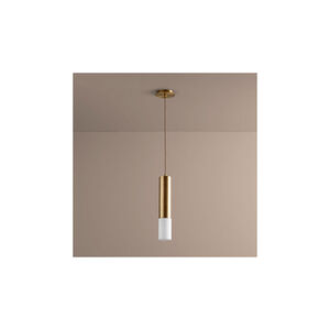 Opus 1 Light 4 inch Aged Brass Pendant Ceiling Light