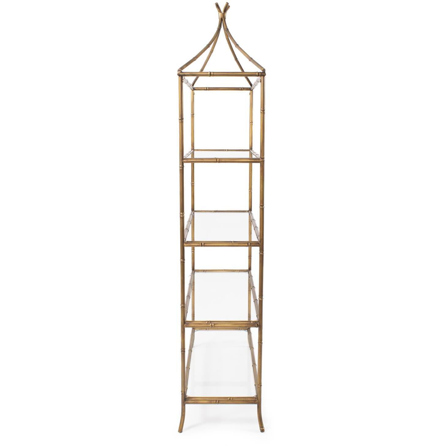 Moreau 60 X 28 inch Antique Gold Shelving, Large