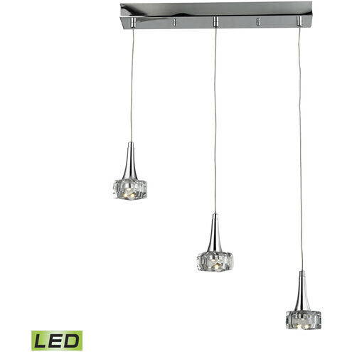 Alea LED 19 inch Polished Chrome with Clear Pendant Ceiling Light