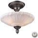 Restoration 3 Light 12 inch Dark Silver Semi Flush Mount Ceiling Light