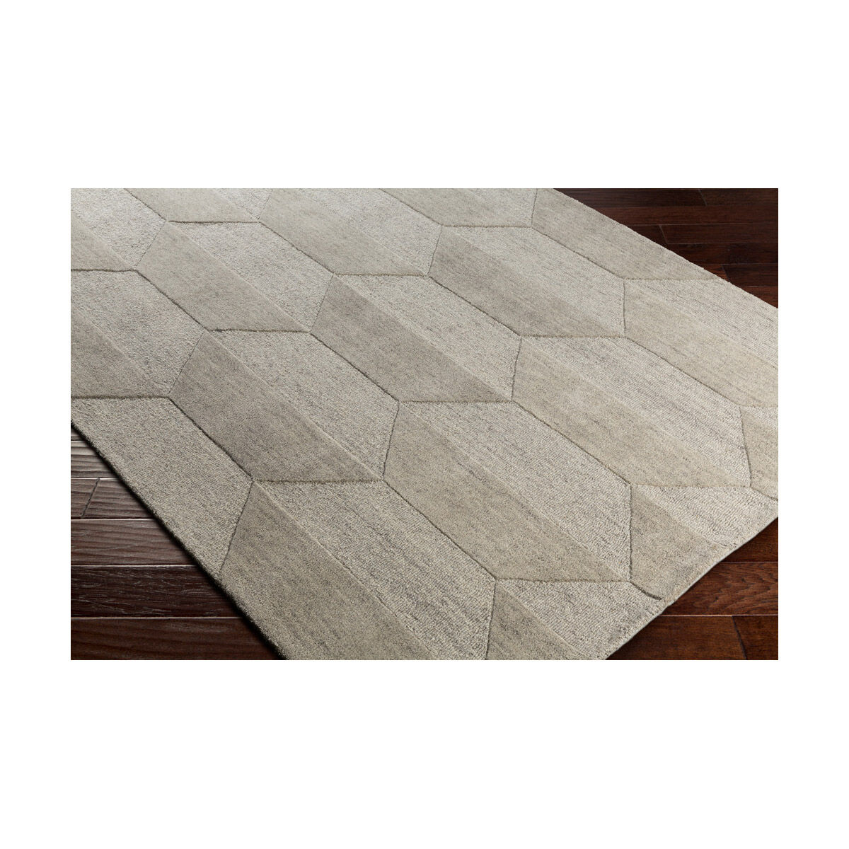Mountain 36 X 24 inch Neutral and Gray Area Rug, Wool