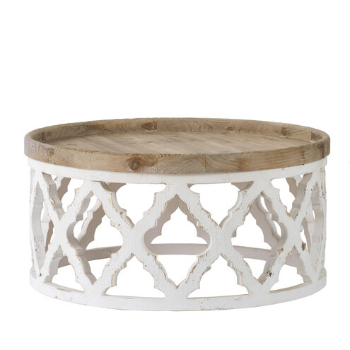 Anita 32 X 31.9 inch Natural/White Coffee Table