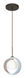 Pogo 1 Light Bronze Pendant Ceiling Light in Incandescent, Silver Foil Glass