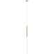 Main St. LED 5 inch Brushed Brass Pendant Ceiling Light in Frosted