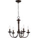 Candle 5 Light 19 inch Rubbed Oil Bronze Chandelier Ceiling Light