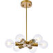 Reyes 6 Light 8.3 inch Brass Pendant Ceiling Light