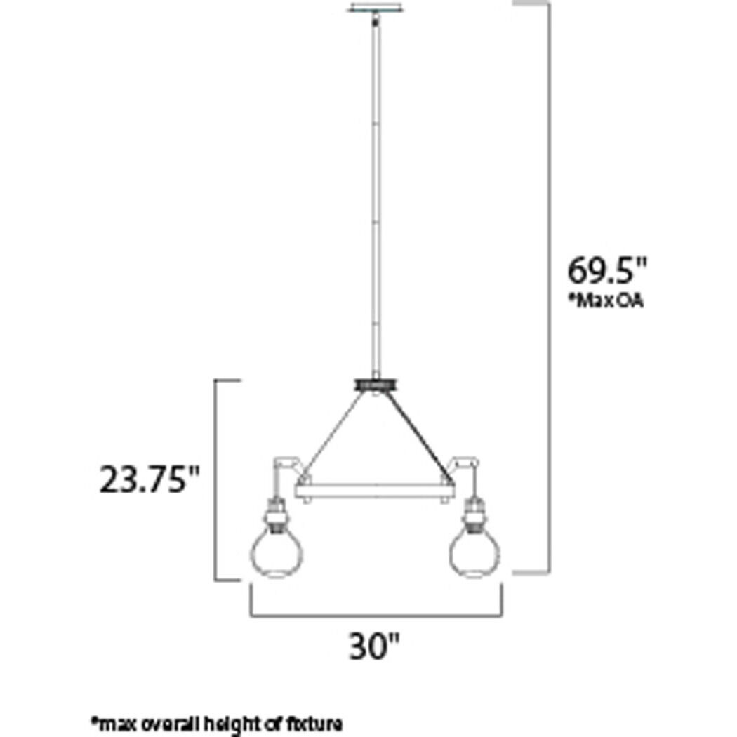 Kinetic LED LED 30.5 inch Dark Satin Nickel Multi-Light Pendant Ceiling Light
