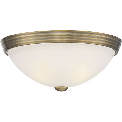 Stella 2 Light 13 inch Warm Brass Flush Mount Ceiling Light, Essentials