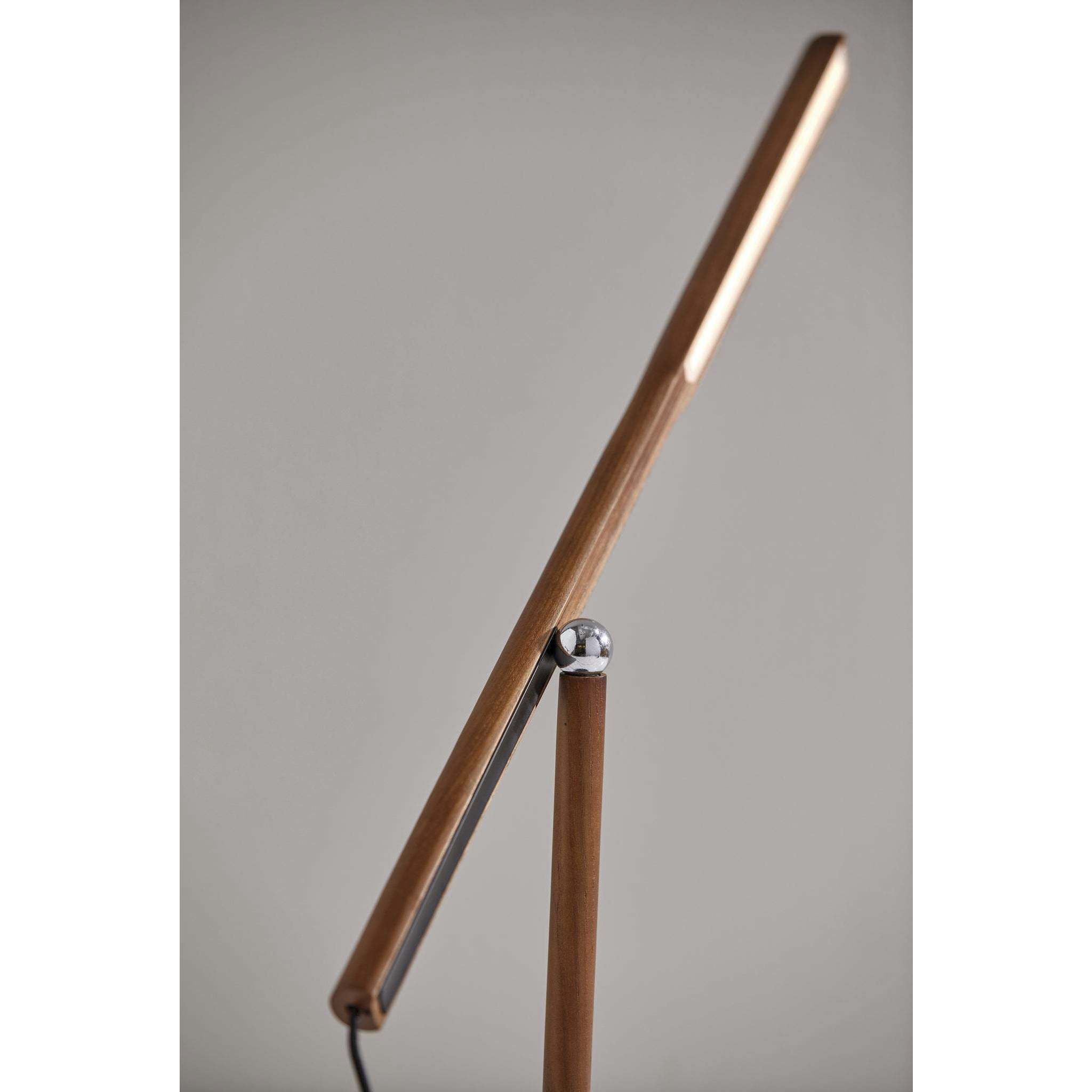 Gravity 14 inch 8.00 watt Walnut Ash Wood Desk Lamp Portable Light, ADS360