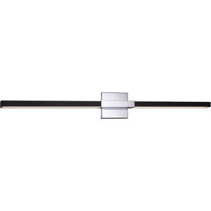 Matteo Lighting Lineare LED 36 inch Matte Black/Chrome Wall Sconce Wall Light in Matte Black and Chrome W64736MBCH - Open Box