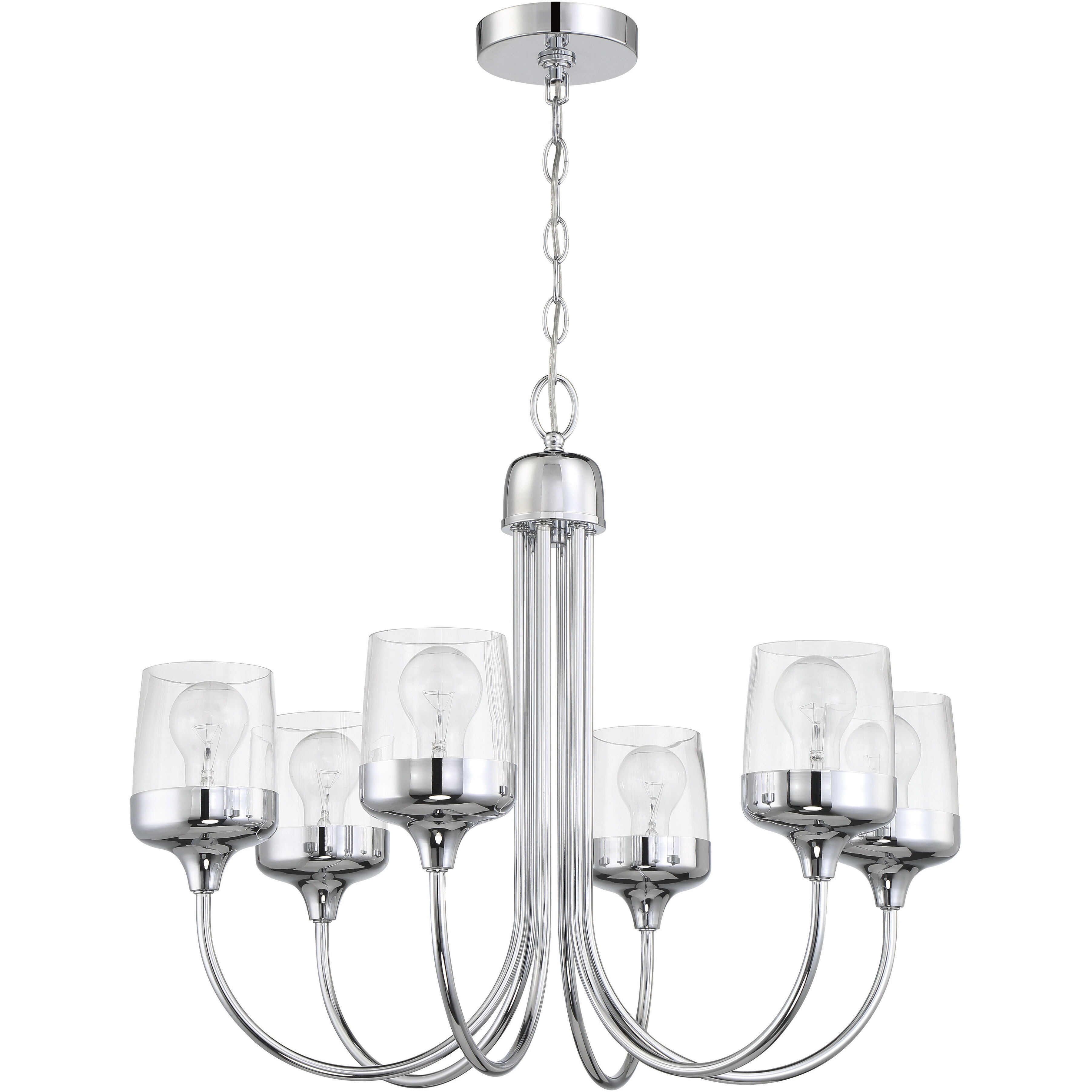 Wrenn 6 Light 26 inch Chrome Chandelier Ceiling Light