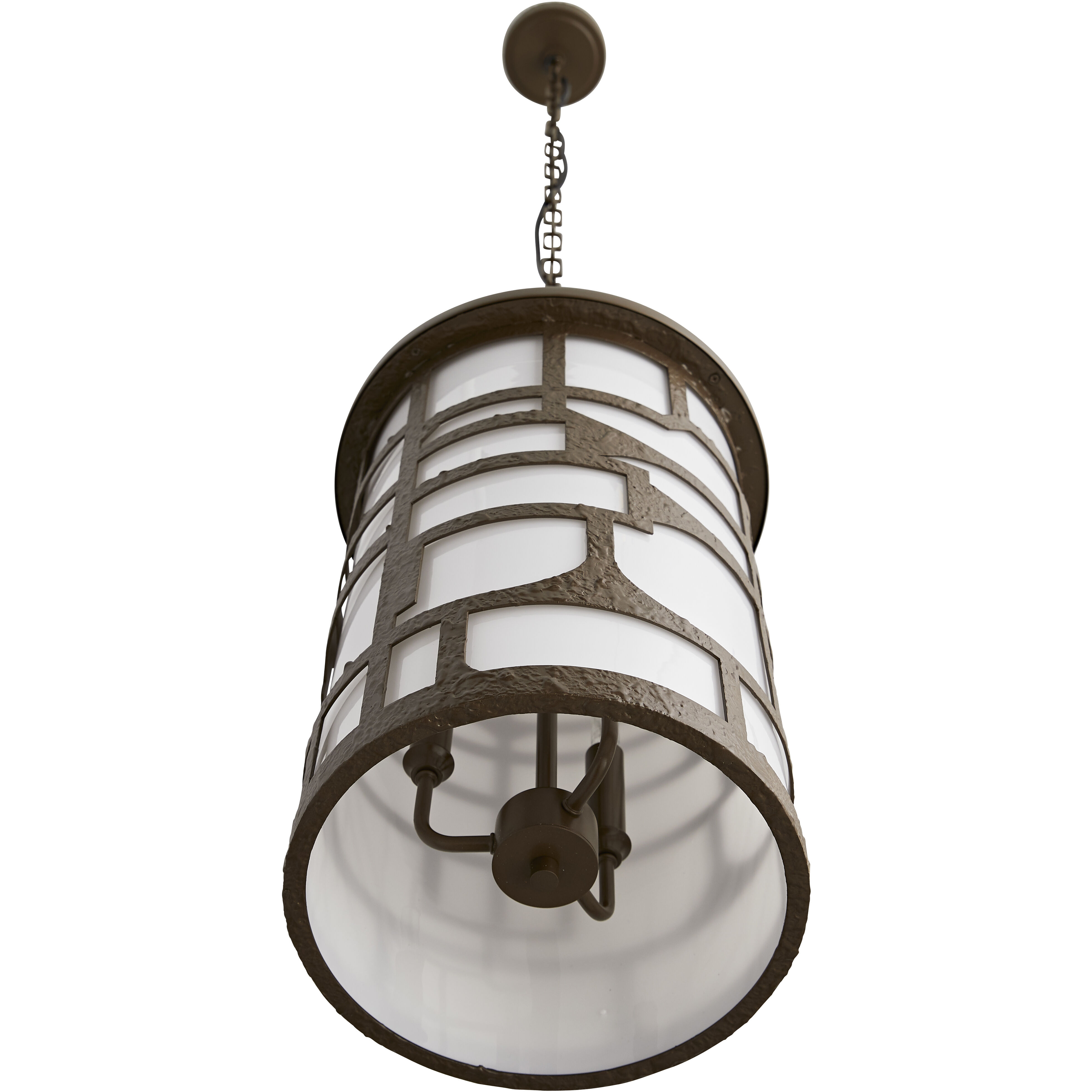 Shani 3 Light 13.5 inch Aged Brass Outdoor Pendant