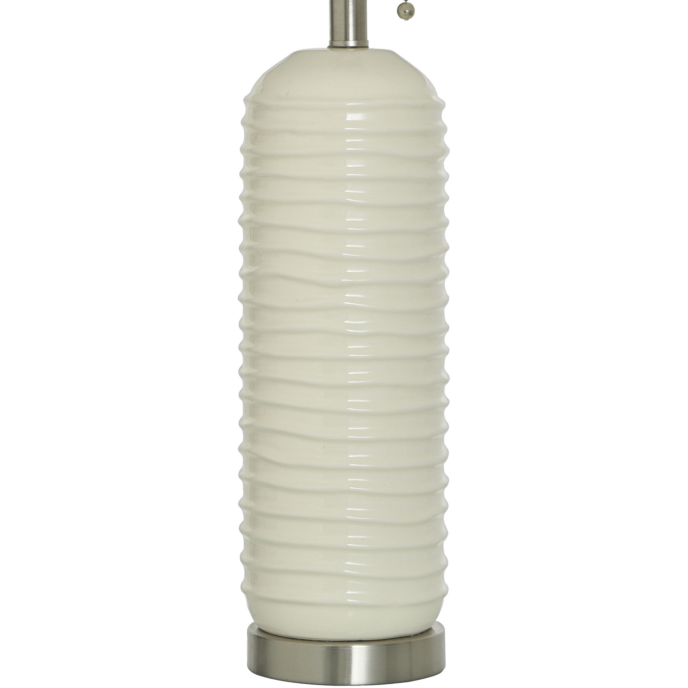 Alba 30 inch 100.00 watt Cream and Nickel Table Lamp Portable Light