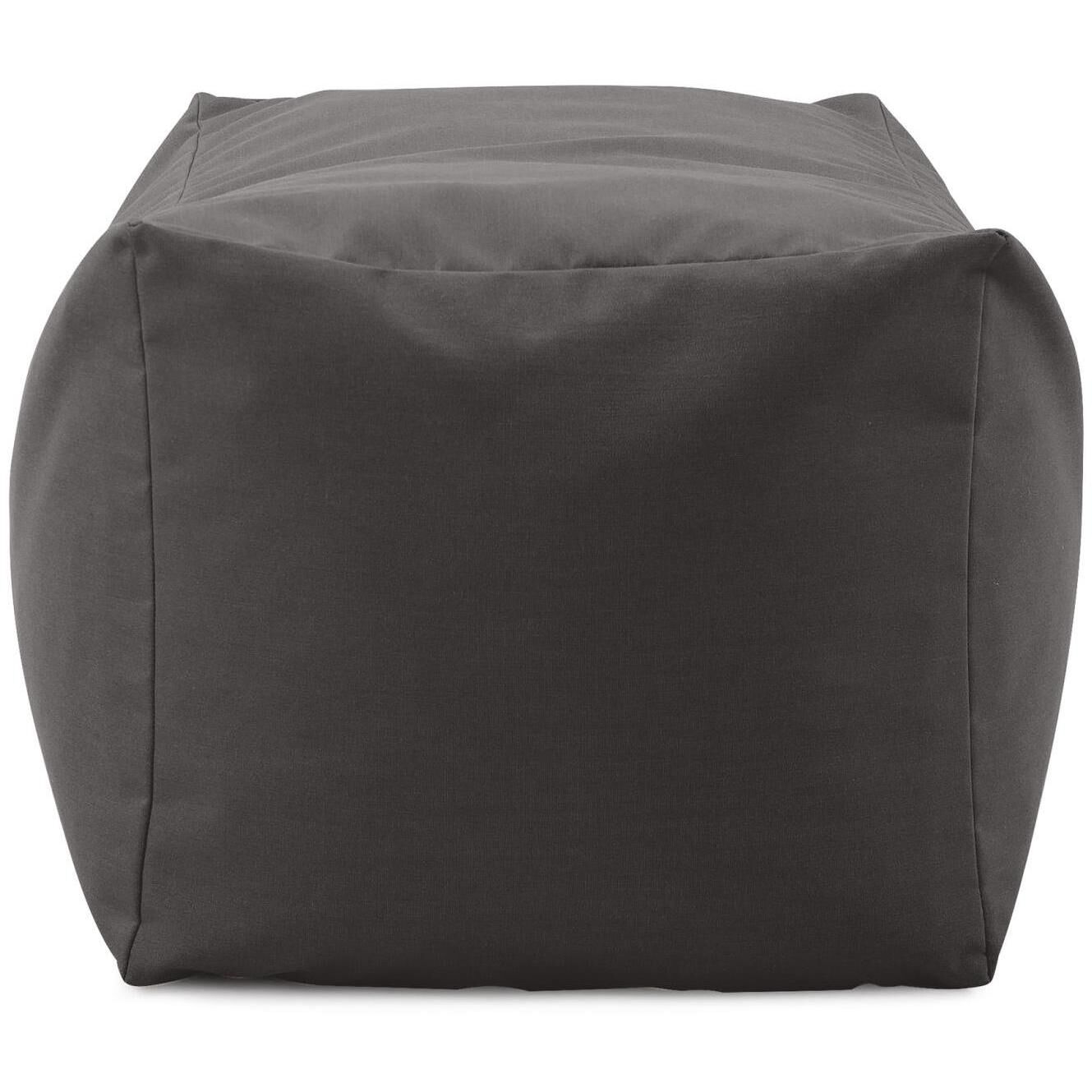 Seascape 18.25 inch Charcoal Outdoor Pouf Bench
