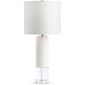 Baby Bermuda 24 inch 150.00 watt Off-White Matte Table Lamp Portable Light, Finely Ribbed Surface