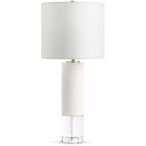 Baby Bermuda 24 inch 150.00 watt Off-White Matte Table Lamp Portable Light, Finely Ribbed Surface