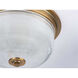 Archie 2 Light 12.38 inch Vintage Brass Flush Mount Ceiling Light