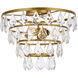 Ella 3 Light 14 inch Brass Flush Mount Ceiling Light