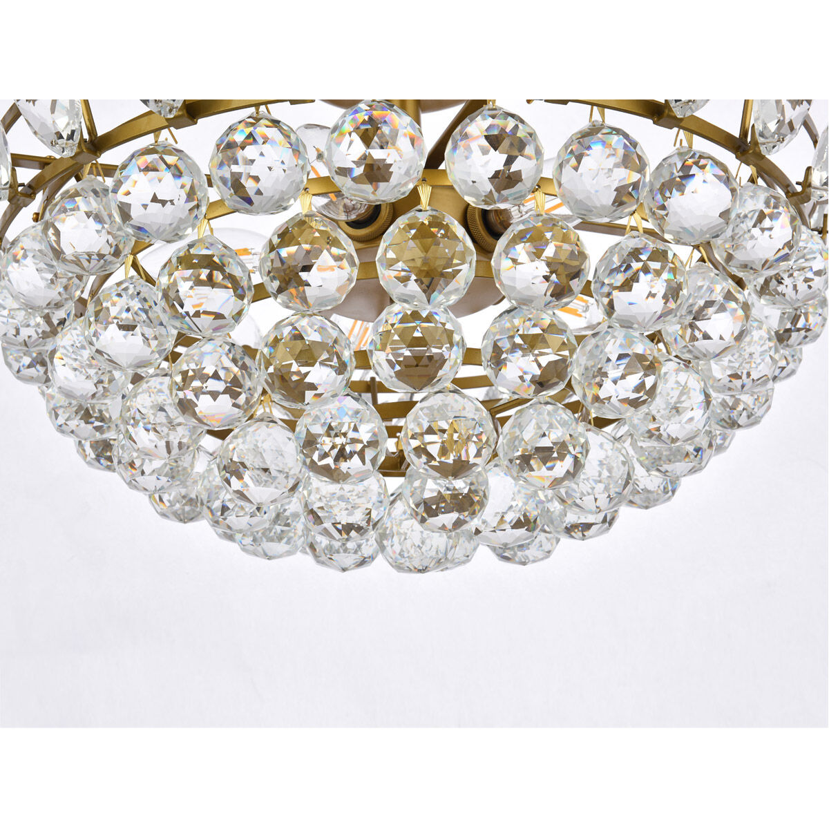 Emilia 5 Light 18 inch Brass Flush Mount Ceiling Light