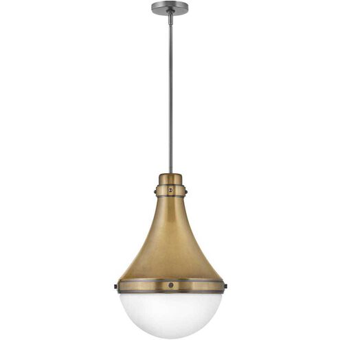 Oliver LED 14 inch Heritage Brass with Black Oxide Indoor Pendant Ceiling Light