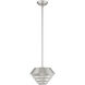Amsterdam 1 Light 10 inch Brushed Nickel Mini Pendant Ceiling Light
