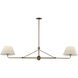 Dunbridge 2 Light 62 inch Weathered Brass Linear Pendant Ceiling Light