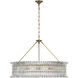 AERIN Rhine LED 36 inch Hand-Rubbed Antique Brass Ring Chandelier Ceiling Light