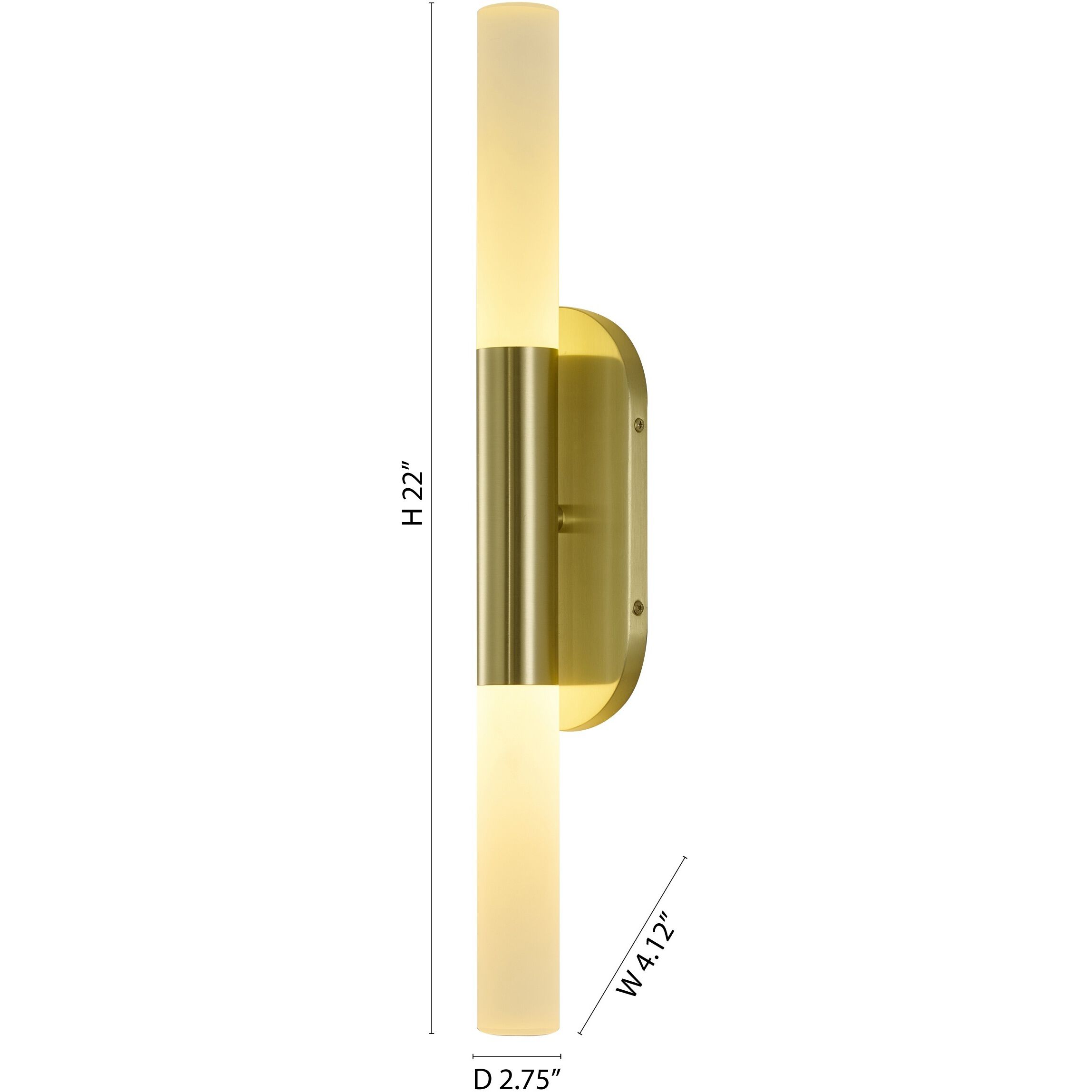 Canada Wall Sconce Wall Light in Satin Brass