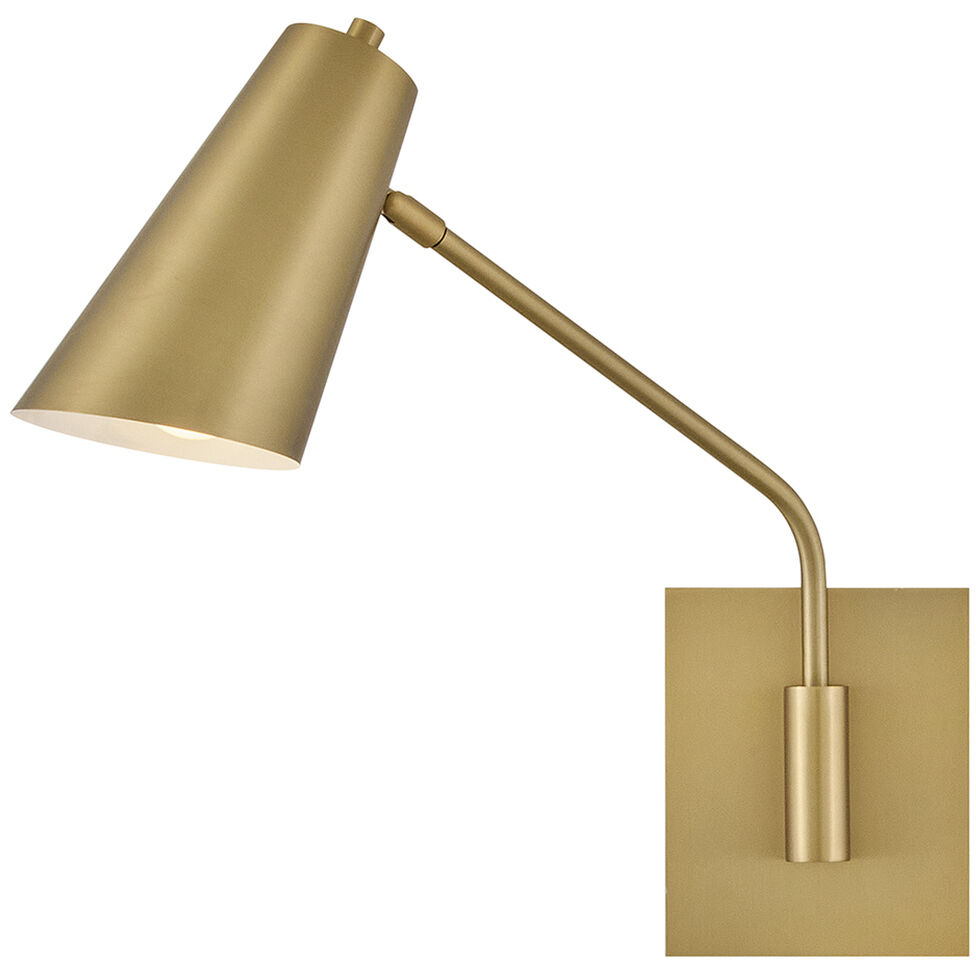 Bray Wall Mount Wall Light in Lacquered Brass