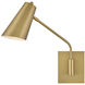 Bray Wall Mount Wall Light in Lacquered Brass