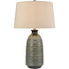 Burnie 28 inch 150.00 watt Blue Glazed with Gold Table Lamp Portable Light