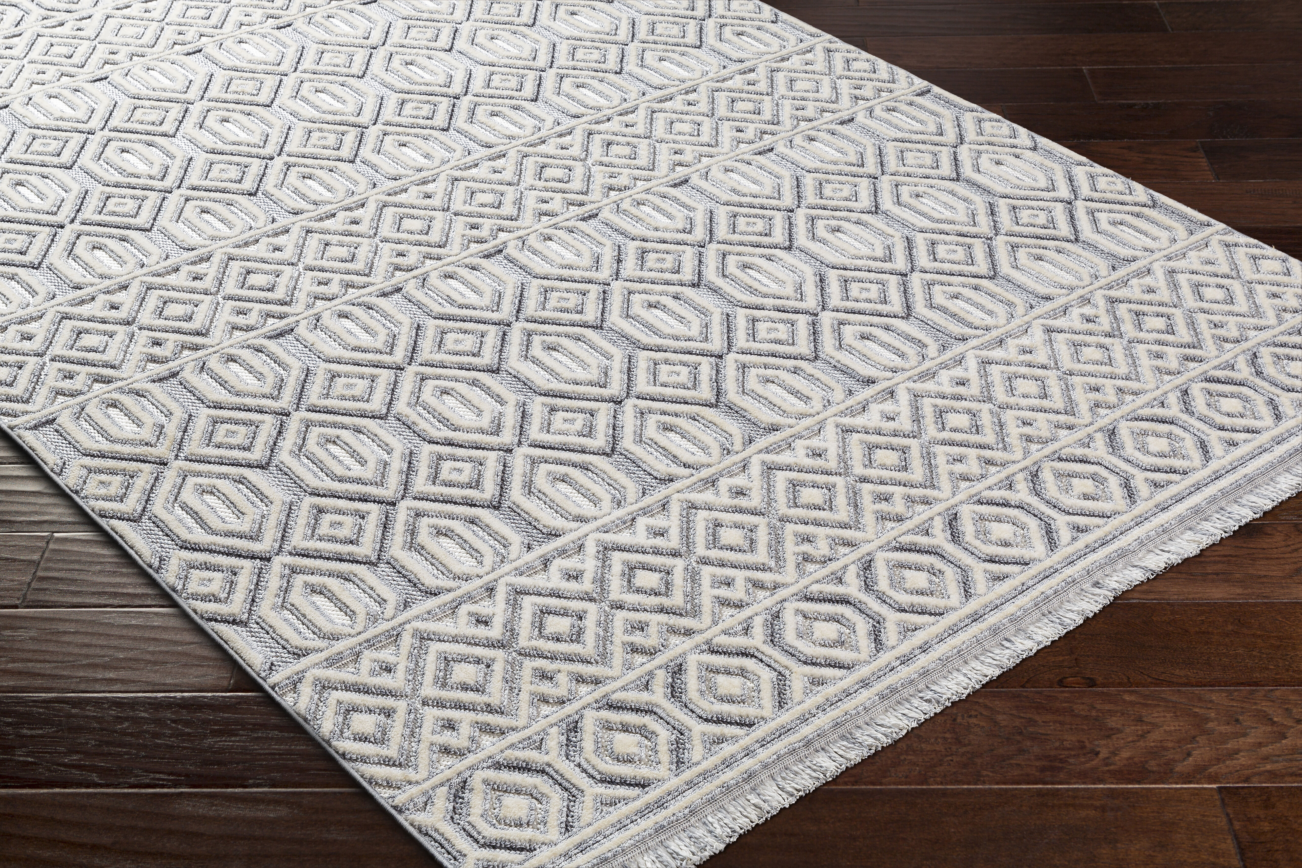 Broadway 87 X 31 inch Light Grey Rug, Runner