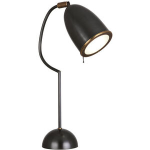 Director 24 inch 60 watt Deep Patina Bronze with Aged Brass Table Lamp Portable Light