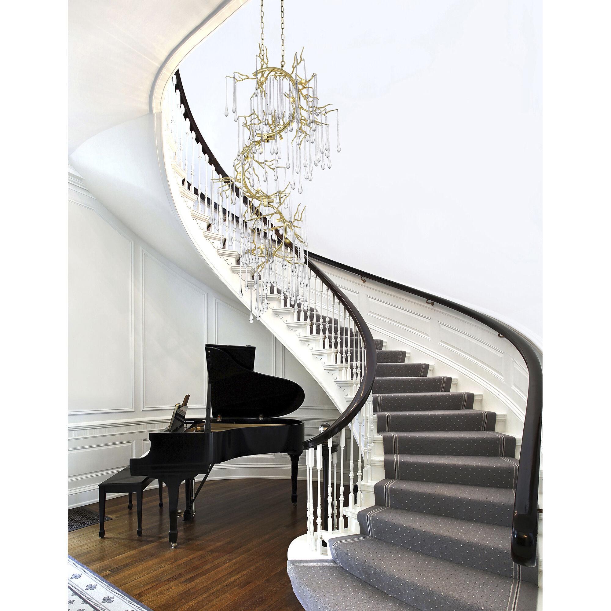 Anita 12 Light 18 inch Gold Leaf Down Chandelier Ceiling Light