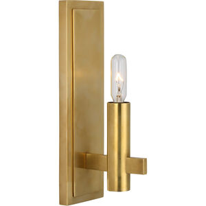 Chapman & Myers Sonnet LED 3 inch Antique-Burnished Brass Single Sconce Wall Light in (None), Petite