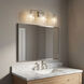 HABLE Serafina 3 Light 27 inch Polished Nickel Bath Vanity Wall Light