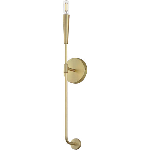 Vela 1 Light 5 inch Satin Brass ADA Wall Sconce Wall Light