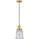 Franklin Restoration Canton 1 Light 6 inch Satin Gold Mini Pendant Ceiling Light in Incandescent, Seedy