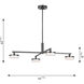 Sean Lavin Khan LED 44.88 inch Burnished Brass Chandelier Ceiling Light