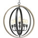 Conestee 6 Light 28 inch Graphite Pendant Ceiling Light