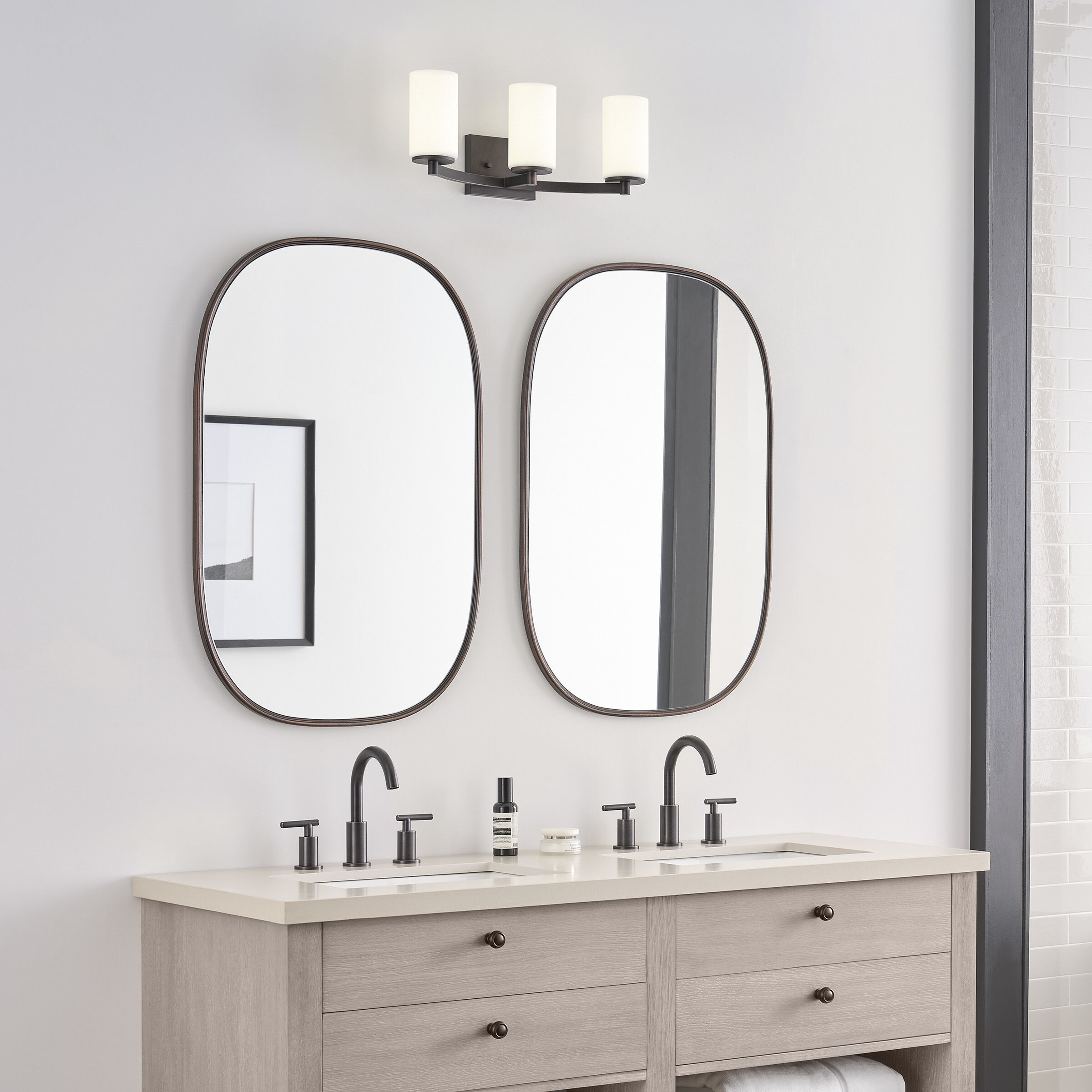 Hettinger 3 Light 20.5 inch Bronze Bath Vanity Wall Sconce Wall Light