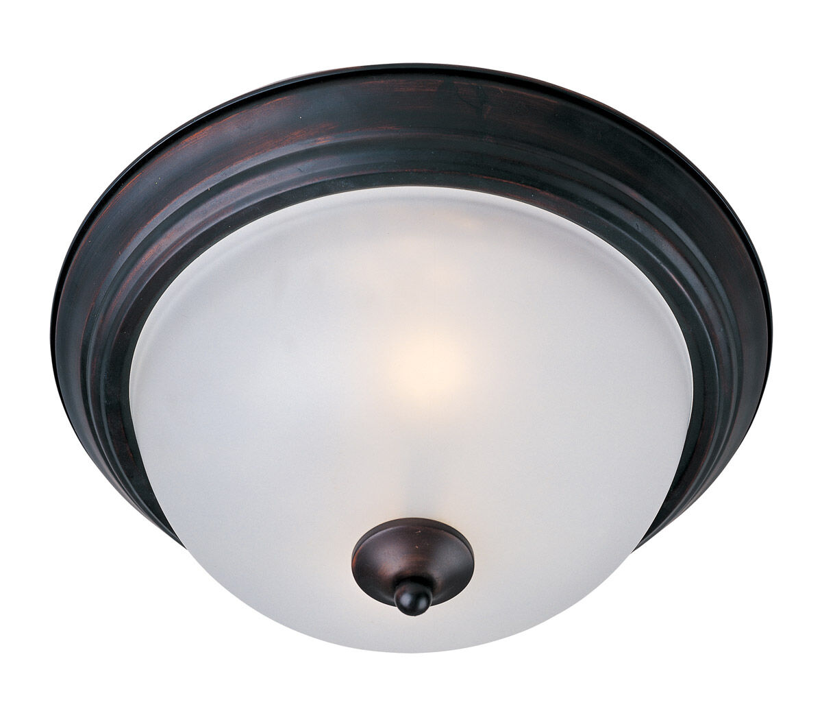 Essentials - 584x 2 Light 12 inch Oil Rubbed Bronze Flush Mount Ceiling Light
