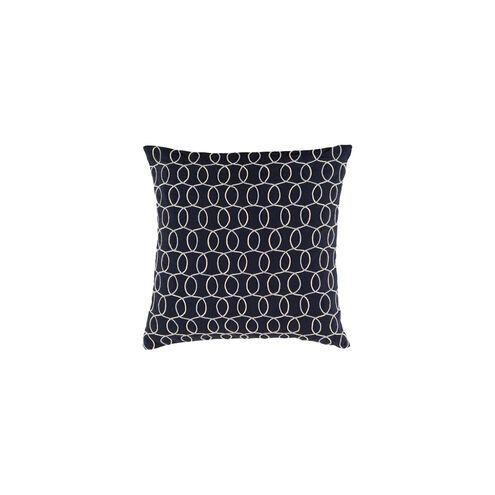 Solid Bold II 20 X 20 inch Black and Medium Gray Throw Pillow