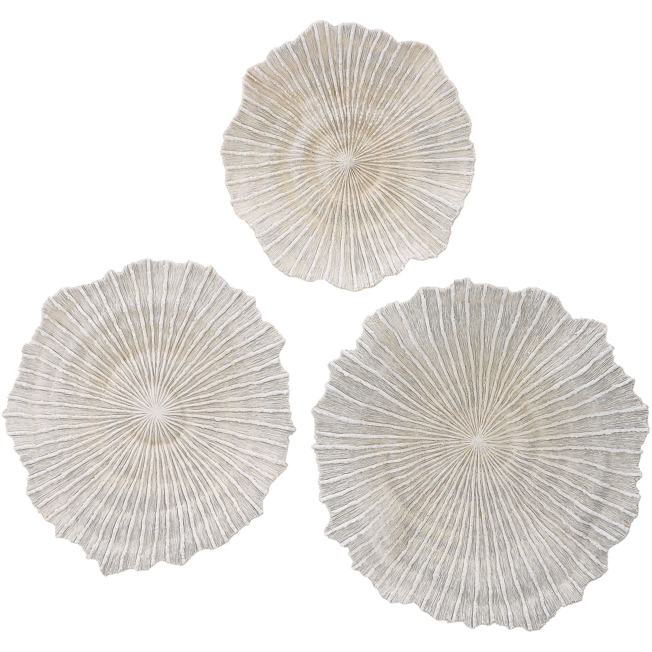 Ocean Gems Textured Ivory And Tan Coral Wall Decor