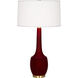 Delilah 34.31 inch 150.00 watt Sangria Glaze Table Lamp Portable Light
