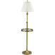 Club 45 inch 100 watt Antique Brass Floor Lamp Portable Light