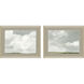Gray Stone Sky Gray and White and Green Framed Art