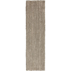 Reeds 36 X 24 inch Brown and Neutral Area Rug, Jute