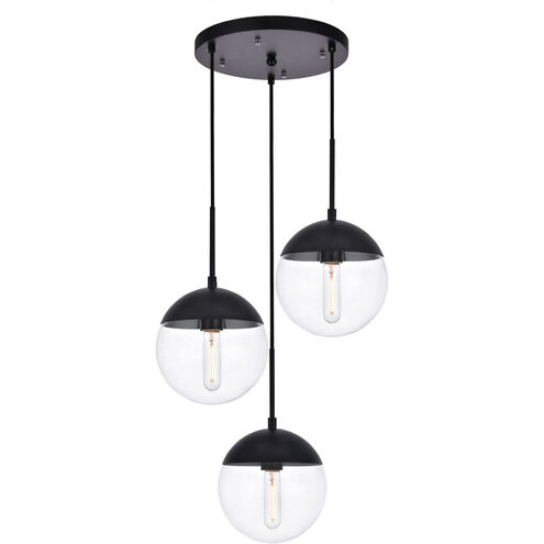 Eclipse 3 Light 18 inch Black Pendant Ceiling Light