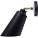 Rame 3 Light 23 inch Black/Gold Vanity Light Wall Light
